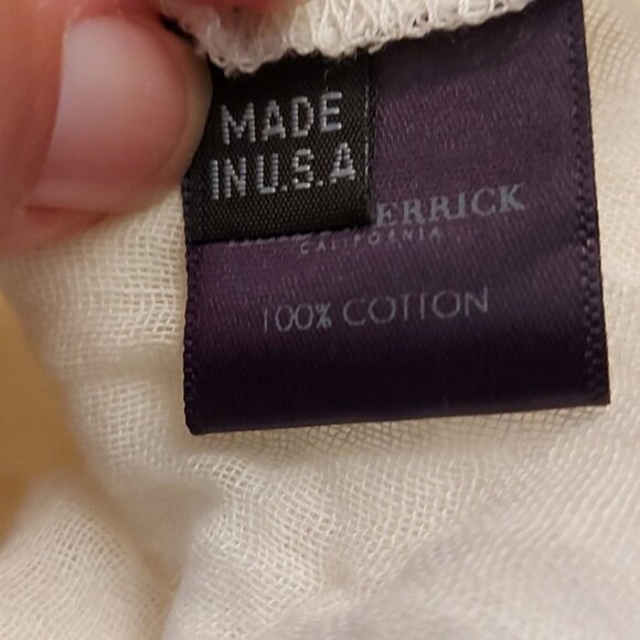 Heidi Merrick Cotton long sleeve button front tiered dress Cream Size Small - Picture 6 of 7